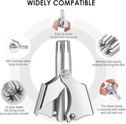 Vintage Style Manual Mechanical Nose Hair Trimmer