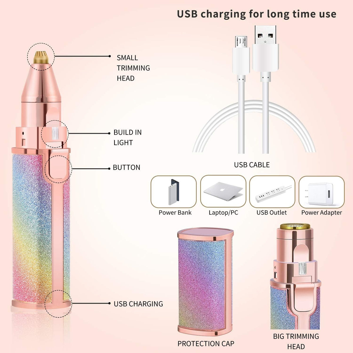 2-in-1 Rechargeable Electric Shaver and Trimmer