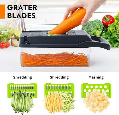 16-in-1 Vegetable Cutter – Multifunctional Chopper & Mandoline Slicer