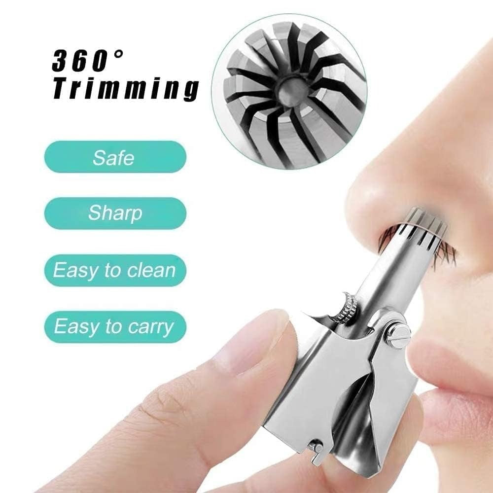 Vintage Style Manual Mechanical Nose Hair Trimmer