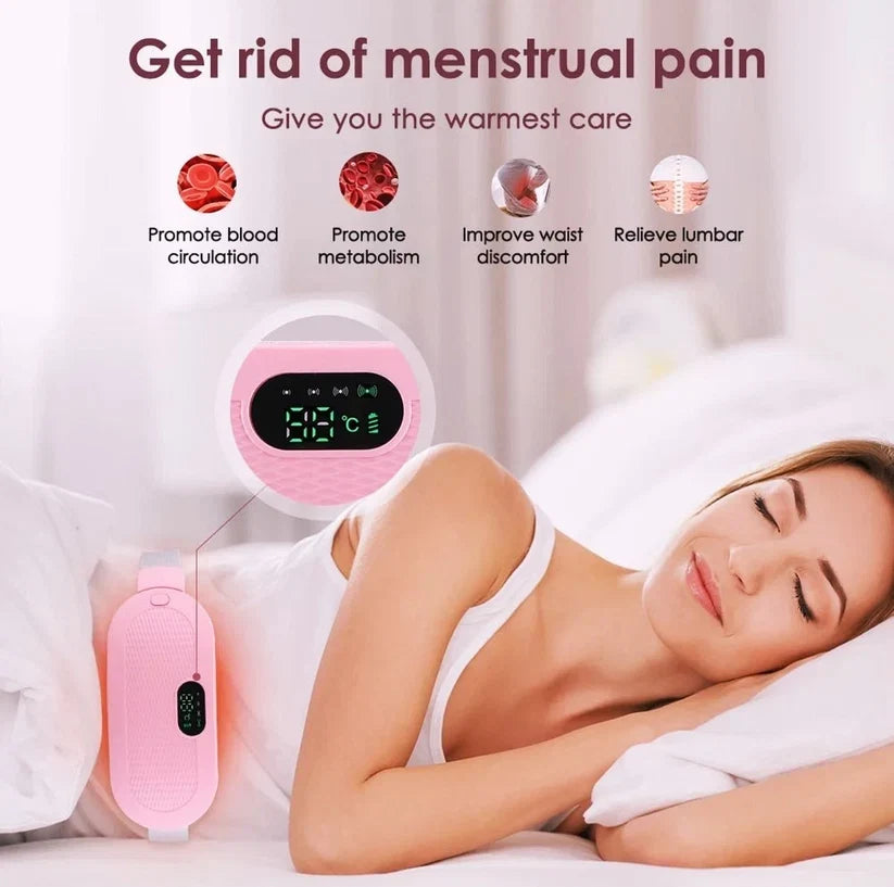 Period Cramp Relief Electric Heating Belt Massager | Luxury Desires