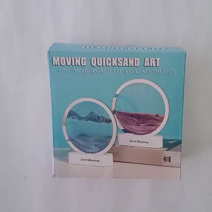 3D Moving Sand Art LED Lamp | Flowing Sandscape Table Decor
